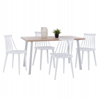 ΣΕΤ ΤΡΑΠΕΖΑΡΙΑΣ 5ΤΜΧ OFIRA HM10634 MDF TOP ΣΕ SONAMA--ΛΕΥΚΕΣ ΚΑΡΕΚΛΕΣ