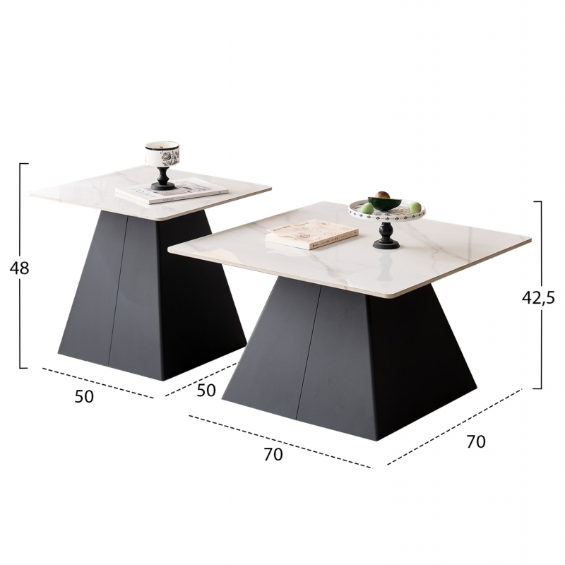 ΣΕΤ 2 ΤΡΑΠΕΖΙΑ ΣΑΛΟΝΙΟΥ QUBER(X) HM18311.02 SINTERED STONE ΤΕΤΡΑΓΩΝΟ--ΒΑΣΕΙΣ ΜΑΥΡΕΣ ΣΕΤ 2 ΤΡΑΠΕΖΙΑ ΣΑΛΟΝΙΟΥ QUBER(X) HM18311.02 SINTERED STONE ΤΕΤΡΑΓΩΝΟ--ΒΑΣΕΙΣ ΜΑΥΡΕΣ