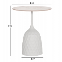 ΤΡΑΠΕΖΙ ΣΑΛΟΝΙΟΥ LONGSTEM HM18317.01 ΒΑΣΗ ΛΕΥΚΗ--SINTERED STONE CALACATA GOLD Φ50 ΤΡΑΠΕΖΙ ΣΑΛΟΝΙΟΥ LONGSTEM HM18317.01 ΒΑΣΗ ΛΕΥΚΗ--SINTERED STONE CALACATA GOLD Φ50