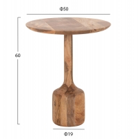 ΣΕΤ 3 ΣΤΡΟΓΓΥΛΑ ΤΡΑΠΕΖΑΚΙΑ ΣΑΛΟΝΙΟΥ GOBLET HM18348 ΞΥΛΟ ΑΚΑΚΙΑΣ Φ50x60Υεκ