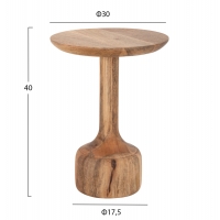ΣΕΤ 3 ΣΤΡΟΓΓΥΛΑ ΤΡΑΠΕΖΑΚΙΑ ΣΑΛΟΝΙΟΥ GOBLET HM18348 ΞΥΛΟ ΑΚΑΚΙΑΣ Φ50x60Υεκ