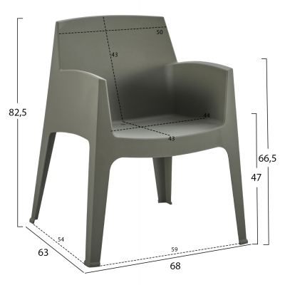 ΠΟΛΥΘΡΟΝΑ ΠΟΛΥΠΡΟΠΥΛΕΝΙΟΥ SLEEK HM6370.05 DARK OLIVE GREEN 68x63x82,5Υεκ. ΠΟΛΥΘΡΟΝΑ ΠΟΛΥΠΡΟΠΥΛΕΝΙΟΥ SLEEK HM6370.05 DARK OLIVE GREEN 68x63x82,5Υεκ.