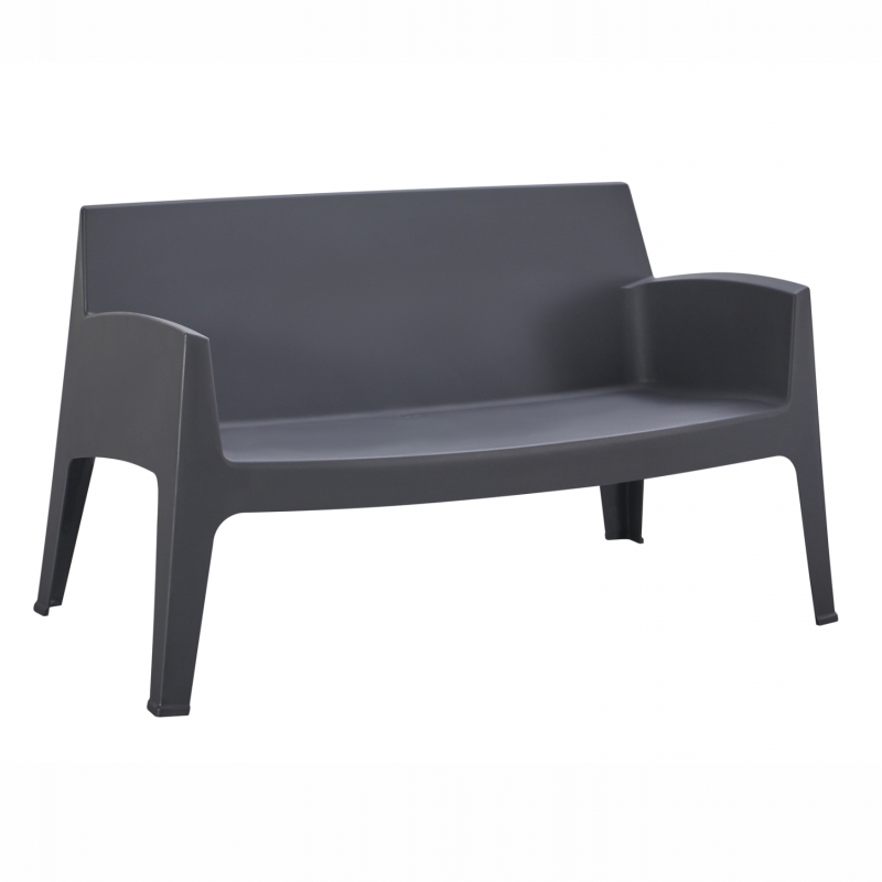 ΚΑΝΑΠΕΣ 2-ΘΕΣΙΟΣ ΠΟΛΥΠΡΟΠΥΛΕΝΙΟΥ SLEEK HM6366.10 ΧΡΩΜΑ ΓΚΡΙ 133x68x73Υεκ.