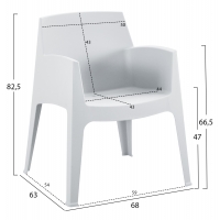 ΣΕΤ 3ΤΜΧ ΠΟΛΥΠΡΟΠΥΛΕΝΙΟΥ SLEEK HM21267.01 ΤΡΑΠΕΖΑΚΙ & 2 ΠΟΛΥΘΡΟΝΕΣ-ΛΕΥΚΟ