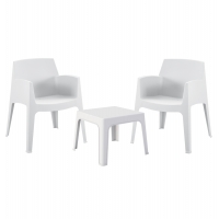 ΣΕΤ 3ΤΜΧ ΠΟΛΥΠΡΟΠΥΛΕΝΙΟΥ SLEEK HM21267.01 ΤΡΑΠΕΖΑΚΙ & 2 ΠΟΛΥΘΡΟΝΕΣ-ΛΕΥΚΟ