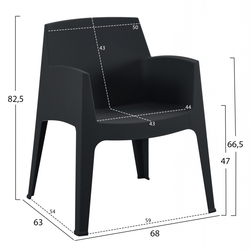 ΠΟΛΥΘΡΟΝΑ ΠΟΛΥΠΡΟΠΥΛΕΝΙΟΥ SLEEK HM6370.02 ΜΑΥΡΗ 68x63x82,5Υεκ. ΠΟΛΥΘΡΟΝΑ ΠΟΛΥΠΡΟΠΥΛΕΝΙΟΥ SLEEK HM6370.02 ΜΑΥΡΗ 68x63x82,5Υεκ.