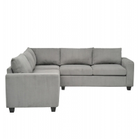 ΓΩΝΙΑΚΟΣ ΚΑΝΑΠΕΣ CALDER HM3286.01 ΓΚΡΙ ΥΦΑΣΜΑ 254x254x90x91Υεκ.