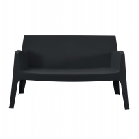ΚΑΝΑΠΕΣ 2-ΘΕΣΙΟΣ ΠΟΛΥΠΡΟΠΥΛΕΝΙΟΥ SLEEK HM6366.02 ΧΡΩΜΑ ΜΑΥΡΟ 133x68x73Υεκ.