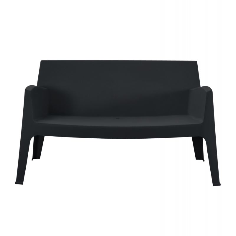 ΚΑΝΑΠΕΣ 2-ΘΕΣΙΟΣ ΠΟΛΥΠΡΟΠΥΛΕΝΙΟΥ SLEEK HM6366.02 ΧΡΩΜΑ ΜΑΥΡΟ 133x68x73Υεκ.