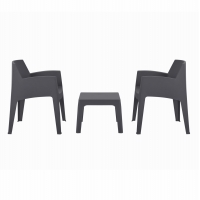 ΣΕΤ 3ΤΜΧ ΠΟΛΥΠΡΟΠΥΛΕΝΙΟΥ SLEEK HM21267.10 ΤΡΑΠΕΖΑΚΙ & 2 ΠΟΛΥΘΡΟΝΕΣ-ΓΚΡΙ