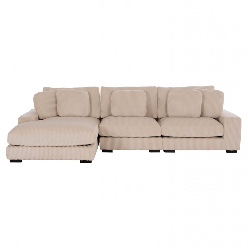 ΚΑΝΑΠΕΣ ΑΡΙΣΤΕΡΗ ΓΩΝΙΑ CRANFIELD HM3287.02L ΜΠΕΖ ΡΙΓΕ ΥΦΑΣΜΑ 315x167(γωνία)x67Υεκ.