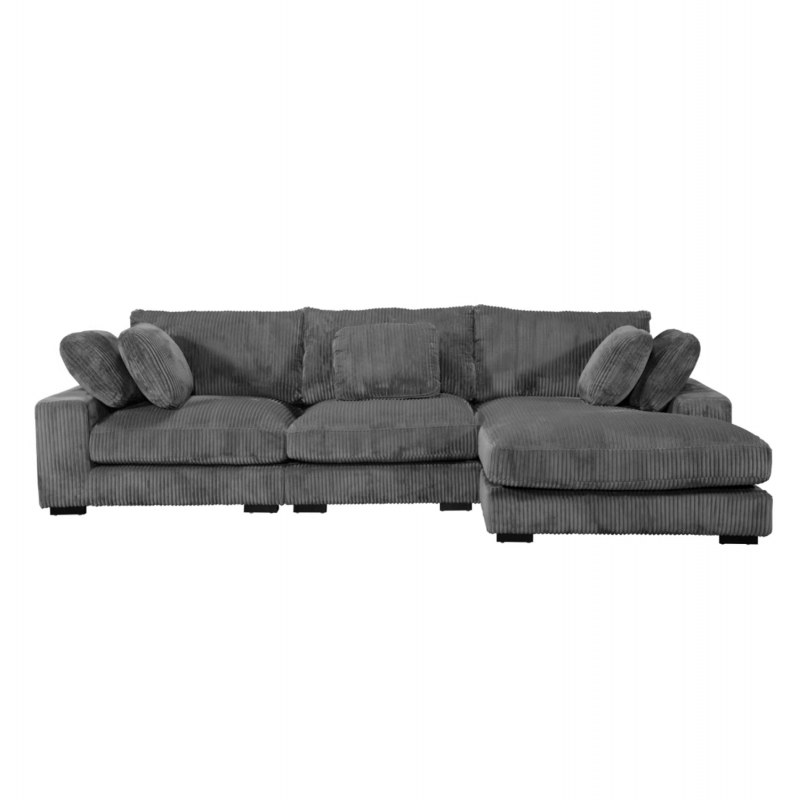 ΚΑΝΑΠΕΣ ΔΕΞΙΑ ΓΩΝΙΑ CRANFIELD HM3287.01R ΓΚΡΙ ΡΙΓΕ ΥΦΑΣΜΑ 315x167(γωνία)x67Υεκ.