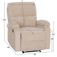 ΠΟΛΥΘΡΟΝΑ RELAX DIONI HM3296.12 ΜΠΕΖ ΡΙΓΕ ΥΦΑΣΜΑ 85x90x100Υεκ.