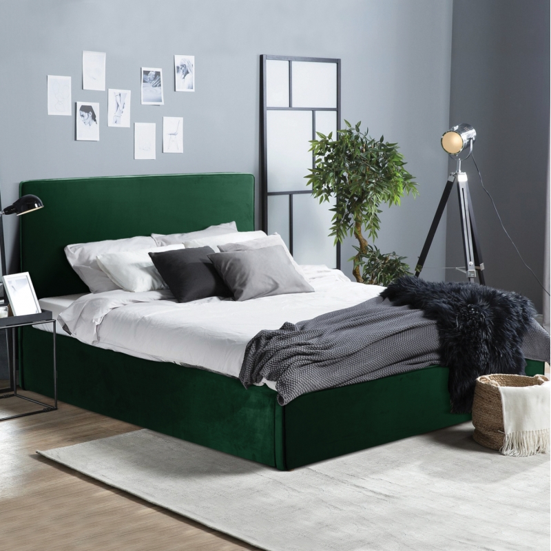 ΚΡΕΒΑΤΙ ΔΙΠΛΟ & ΣΤΡΩΜΑ ALLIE HM21273.03 ΚΥΠΑΡΙΣΣΙ ΒΕΛΟΥΔΟ ΜΕ ΑΠΟΘ.ΧΩΡΟ--160x200εκ