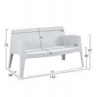 ΣΕΤ LOUNGE 4ΤΜΧ SLEEK HM21275.01 ΛΕΥΚΟ ΠΟΛΥΠΡΟΠΥΛΕΝΙΟ