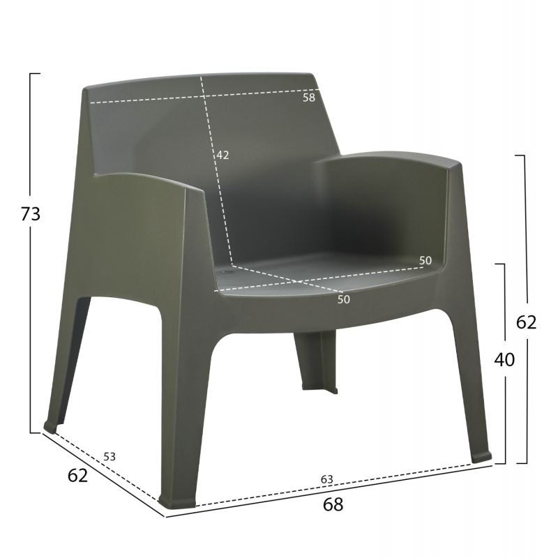 ΣΕΤ LOUNGE 4ΤΜΧ SLEEK HM21275.05 DARK OLIVE GREEN ΠΟΛΥΠΡΟΠΥΛΕΝΙΟ ΣΕΤ LOUNGE 4ΤΜΧ SLEEK HM21275.05 DARK OLIVE GREEN ΠΟΛΥΠΡΟΠΥΛΕΝΙΟ