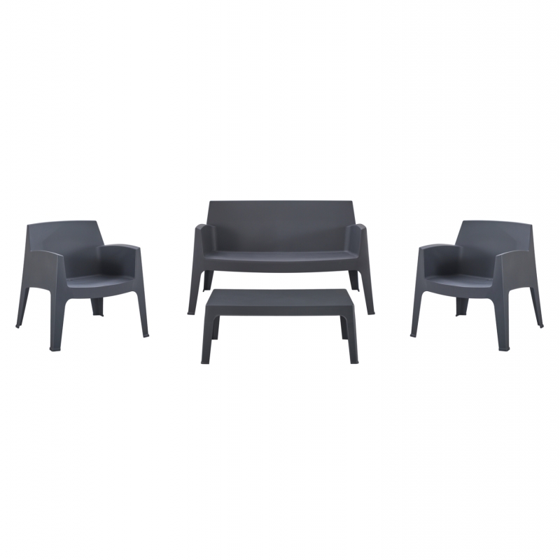 ΣΕΤ LOUNGE 4ΤΜΧ SLEEK HM21275.10 ΓΚΡΙ ΠΟΛΥΠΡΟΠΥΛΕΝΙΟ