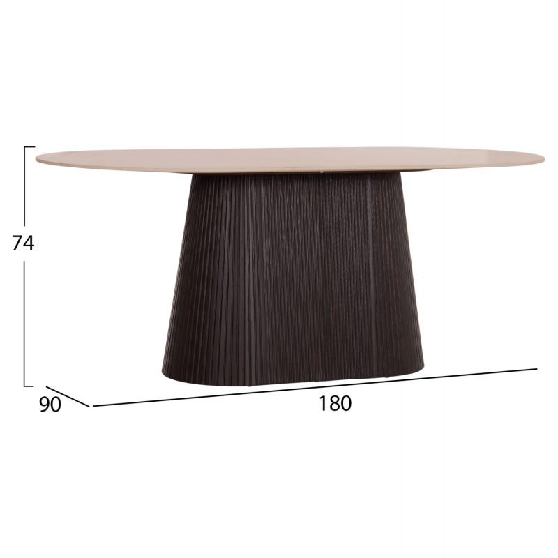 ΤΡΑΠΕΖΙ ΟΒΑΛ CATER HM18320 ΚΕΡΑΜΙΚΟ TOP ΟΨΗ ΤΡΑΒΕΡΤΙΝΑΣ-MDF ΒΑΣΗ 180x90x74Υεκ ΤΡΑΠΕΖΙ ΟΒΑΛ CATER HM18320 ΚΕΡΑΜΙΚΟ TOP ΟΨΗ ΤΡΑΒΕΡΤΙΝΑΣ-MDF ΒΑΣΗ 180x90x74Υεκ