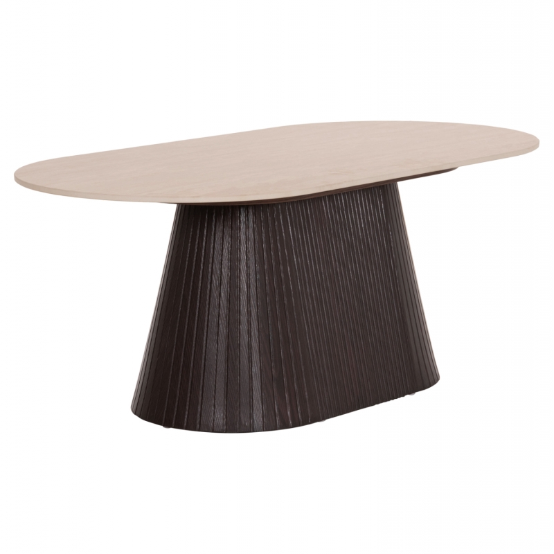 ΤΡΑΠΕΖΙ ΣΑΛΟΝΙΟΥ ΟΒΑΛ CATER HM18321 ΚΕΡΑΜΙΚΟ TOP ΟΨΗ ΤΡΑΒΕΡΤΙΝΑΣ-MDF ΒΑΣΗ 120x60x46Υεκ