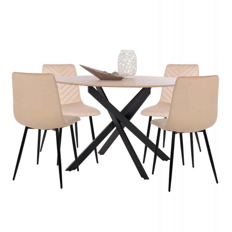 ΣΕΤ ΤΡΑΠΕΖΑΡΙΑΣ 5ΤΜΧ ROSARIO HM21278 MDF TOP ΣΤΡΟΓΓΥΛΟ-ΒΕΛΟΥΔΟ ΕΚΡΟΥ & ΜΕΤΑΛΛΟ ΣΕΤ ΤΡΑΠΕΖΑΡΙΑΣ 5ΤΜΧ ROSARIO HM21278 MDF TOP ΣΤΡΟΓΓΥΛΟ-ΒΕΛΟΥΔΟ ΕΚΡΟΥ & ΜΕΤΑΛΛΟ