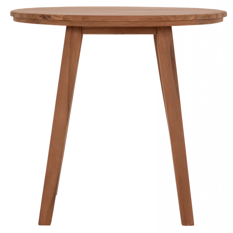 TΡΑΠΕΖΙ ΤΡΑΠΕΖΑΡΙΑΣ ΣΤΡΟΓΓΥΛΟ DANTE HM6379 ΞΥΛΟ TEAK Φ80x75Υεκ.