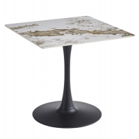 ΤΡΑΠΕΖΙ ΤΡΑΠΕΖΑΡΙΑΣ TETRAN HM18315.02 ΒΑΣΗ ΜΑΥΡΗ--SINTERED STONE PANDORA 80x80x73Υεκ