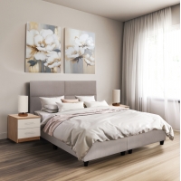 ΚΡΕΒΑΤΙ MILO HM616.32 ΜΠΕΖ ΥΦΑΣΜΑ ΓΙΑ ΣΤΡΩΜΑ 160x200εκ
