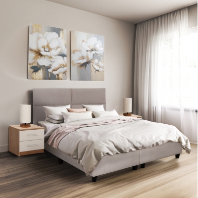 ΚΡΕΒΑΤΙ MILO HM616.32 ΜΠΕΖ ΥΦΑΣΜΑ ΓΙΑ ΣΤΡΩΜΑ 160x200εκ ΚΡΕΒΑΤΙ MILO HM616.32 ΜΠΕΖ ΥΦΑΣΜΑ ΓΙΑ ΣΤΡΩΜΑ 160x200εκ