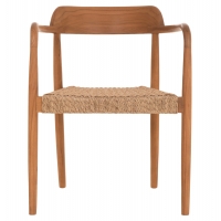 ΠΟΛΥΘΡΟΝΑ ΤΡΑΠΕΖΑΡΙΑΣ ROBBY HM18350 ΞΥΛΟ TEAK & ΣΧΟΙΝΙ VIRO ΦΥΣΙΚΟ 55x50x71Υεκ.