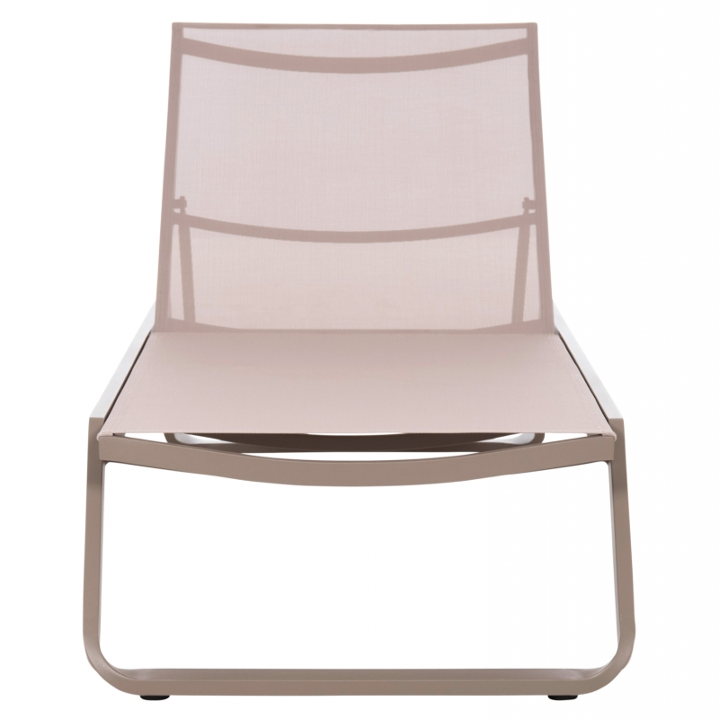 ΞΑΠΛΩΣΤΡΑ ΑΛΟΥΜΙΝΙΟΥ MARIMAR HM6562.03 ΣΚΕΛΕΤΟΣ TAUPE & TEXTILENE ΜΠΕΖ 220x67.5x31.5Υεκ