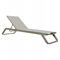 ΞΑΠΛΩΣΤΡΑ ΑΛΟΥΜΙΝΙΟΥ MARIMAR HM6562.03 ΣΚΕΛΕΤΟΣ TAUPE & TEXTILENE ΜΠΕΖ 220x67.5x31.5Υεκ