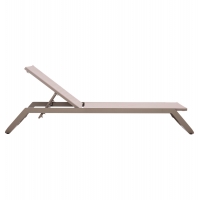 ΞΑΠΛΩΣΤΡΑ ΑΛΟΥΜΙΝΙΟΥ MARIMAR HM6562.03 ΣΚΕΛΕΤΟΣ TAUPE & TEXTILENE ΜΠΕΖ 220x67.5x31.5Υεκ