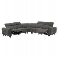ΓΩΝΙΑΚΟΣ ΚΑΝΑΠΕΣ ΜΕ RECLINE ORACLE HM3290.01 ΓΚΡΙ ΥΦΑΣΜΑ 260x260x90(κάθισμα)x94Υεκ.