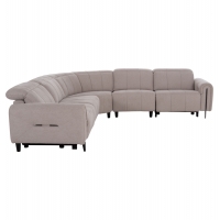 ΓΩΝΙΑΚΟΣ ΚΑΝΑΠΕΣ ΜΕ RECLINE ORACLE HM3290.02 ΜΠΕΖ ΥΦΑΣΜΑ 260x260x90(κάθισμα)x94Υεκ.
