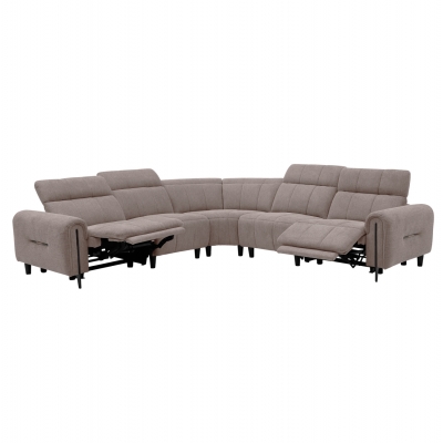 ΓΩΝΙΑΚΟΣ ΚΑΝΑΠΕΣ ΜΕ RECLINE ORACLE HM3290.02 ΜΠΕΖ ΥΦΑΣΜΑ 260x260x90(κάθισμα)x94Υεκ.