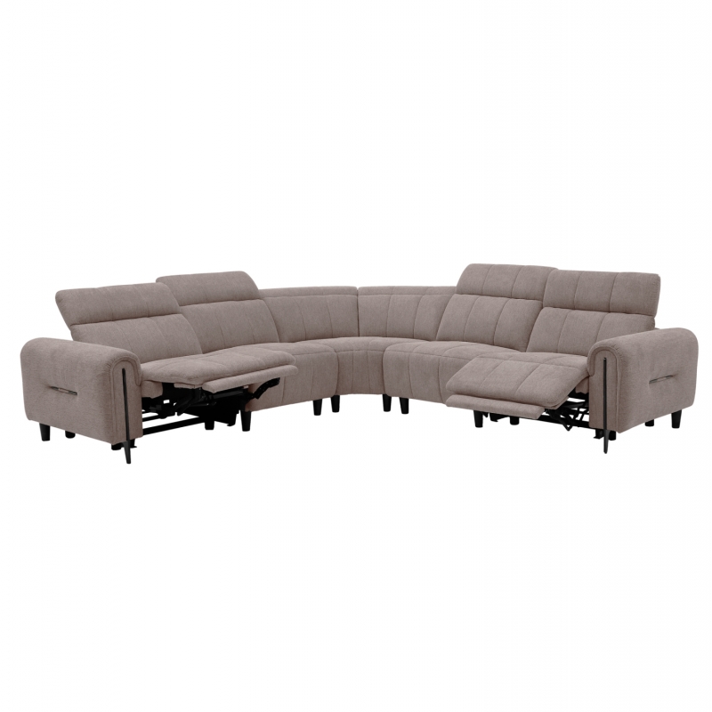 ΓΩΝΙΑΚΟΣ ΚΑΝΑΠΕΣ ΜΕ RECLINE ORACLE HM3290.02 ΜΠΕΖ ΥΦΑΣΜΑ 260x260x90(κάθισμα)x94Υεκ.