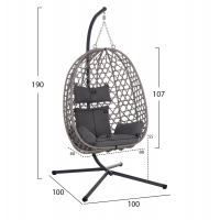 ΚΡΕΜΑΣΤΗ ΦΩΛΙΑ NESTA HM6468.01 ΓΚΡΙ ΜΕΤΑΛΛΟ & P.E.RATTAN 100x100x190Υεκ. ΚΡΕΜΑΣΤΗ ΦΩΛΙΑ NESTA HM6468.01 ΓΚΡΙ ΜΕΤΑΛΛΟ & P.E.RATTAN 100x100x190Υεκ.