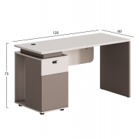 ΓΡΑΦΕΙΟ ΜΕ ΑΡΙΣΤΕΡΟ ΝΤΟΥΛΑΠΙ NEWLINE HM18274L ΜΕΛΑΜΙΝΗ ΕΚΡΟΥ-ΑΝΟΙΧΤΟ ΚΑΦΕ 120x60x75Υ ΓΡΑΦΕΙΟ ΜΕ ΑΡΙΣΤΕΡΟ ΝΤΟΥΛΑΠΙ NEWLINE HM18274L ΜΕΛΑΜΙΝΗ ΕΚΡΟΥ-ΑΝΟΙΧΤΟ ΚΑΦΕ 120x60x75Υ