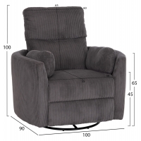 ΠΟΛΥΘΡΟΝΑ ΘΗΛΑΣΜΟΥ/RELAX VELMORA HM3300.01 ΓΚΡΙ ΚΟΤΛΕ ΥΦΑΣΜΑ 100x90x100Υεκ ΠΟΛΥΘΡΟΝΑ ΘΗΛΑΣΜΟΥ/RELAX VELMORA HM3300.01 ΓΚΡΙ ΚΟΤΛΕ ΥΦΑΣΜΑ 100x90x100Υεκ