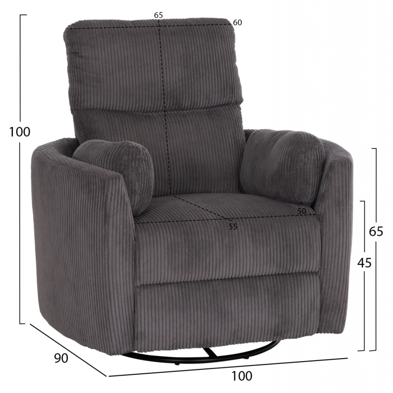 ΠΟΛΥΘΡΟΝΑ ΘΗΛΑΣΜΟΥ/RELAX VELMORA HM3300.01 ΓΚΡΙ ΚΟΤΛΕ ΥΦΑΣΜΑ 100x90x100Υεκ ΠΟΛΥΘΡΟΝΑ ΘΗΛΑΣΜΟΥ/RELAX VELMORA HM3300.01 ΓΚΡΙ ΚΟΤΛΕ ΥΦΑΣΜΑ 100x90x100Υεκ