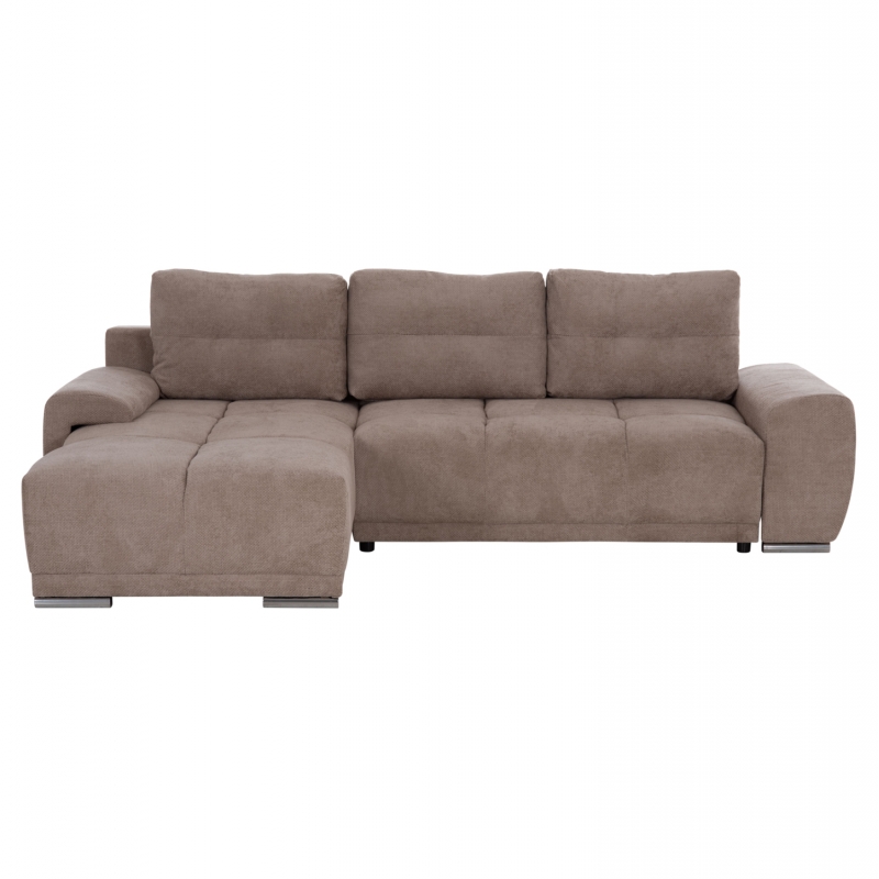 ΚΑΝΑΠΕΣ ΚΡΕΒΑΤΙ ΑΡΙΣΤΕΡΗ ΓΩΝΙΑ COMFYRA HM3336.03L ΜΠΕΖ ΥΦΑΣΜΑ 268x180x83Υεκ
