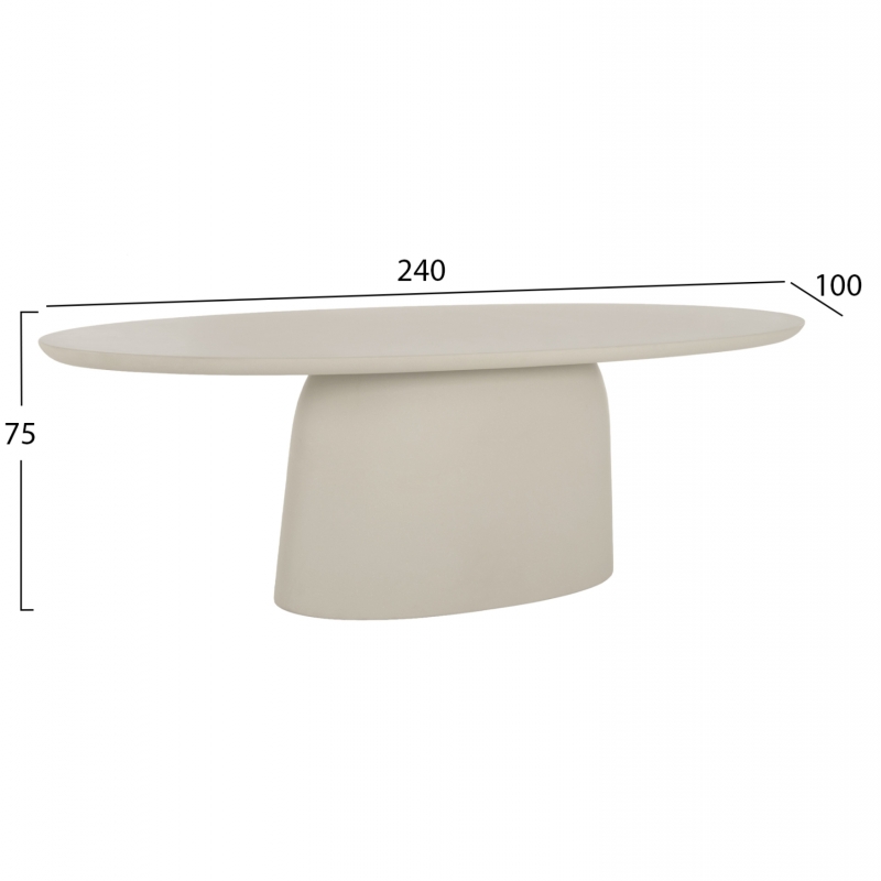 ΤΡΑΠΕΖΙ ΤΡΑΠΕΖΑΡΙΑΣ FIBER CEMENT ΟΒΑΛ BRECCAN HM6577.02 ΜΠΕΖ 240x100x75Υεκ. ΤΡΑΠΕΖΙ ΤΡΑΠΕΖΑΡΙΑΣ FIBER CEMENT ΟΒΑΛ BRECCAN HM6577.02 ΜΠΕΖ 240x100x75Υεκ.
