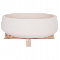 ΓΛΑΣΤΡΑ ΕΣ.ΧΩΡΟΥ FRELLO HM4674.02M ΛΕΥΚΟ FIBER CEMENT--TEAK ΒΑΣΗ 27x26,5x12Υεκ.