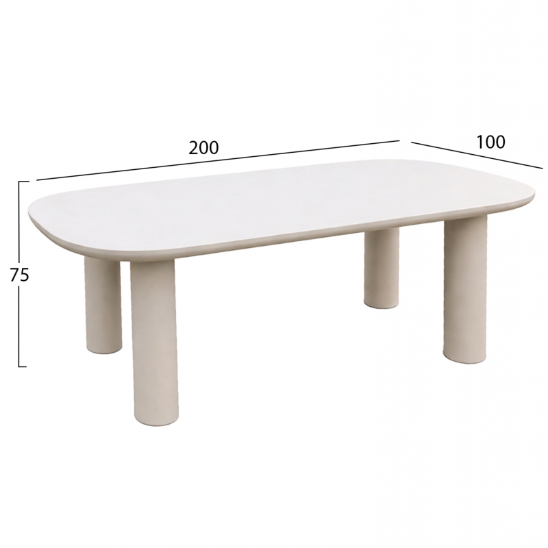 ΤΡΑΠΕΖΙ ΤΡΑΠΕΖΑΡΙΑΣ FIBER CEMENT KIORA HM6597.02 ΜΠΕΖ 200x100x76Υεκ ΤΡΑΠΕΖΙ ΤΡΑΠΕΖΑΡΙΑΣ FIBER CEMENT KIORA HM6597.02 ΜΠΕΖ 200x100x76Υεκ