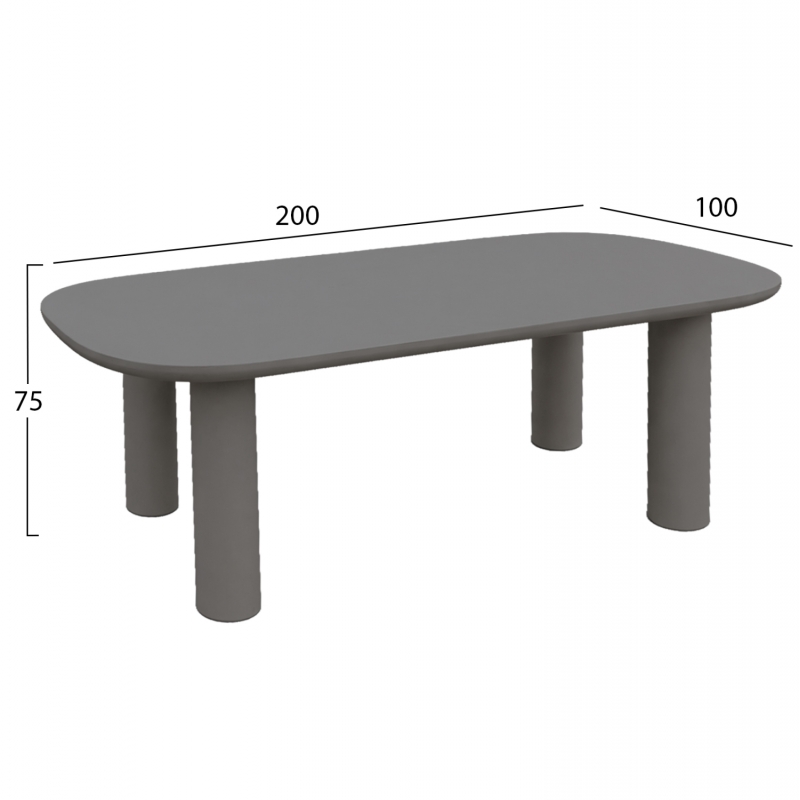 ΤΡΑΠΕΖΙ ΤΡΑΠΕΖΑΡΙΑΣ FIBER CEMENT KIORA HM6597.01 ΓΚΡΙ 200x100x76Υεκ ΤΡΑΠΕΖΙ ΤΡΑΠΕΖΑΡΙΑΣ FIBER CEMENT KIORA HM6597.01 ΓΚΡΙ 200x100x76Υεκ