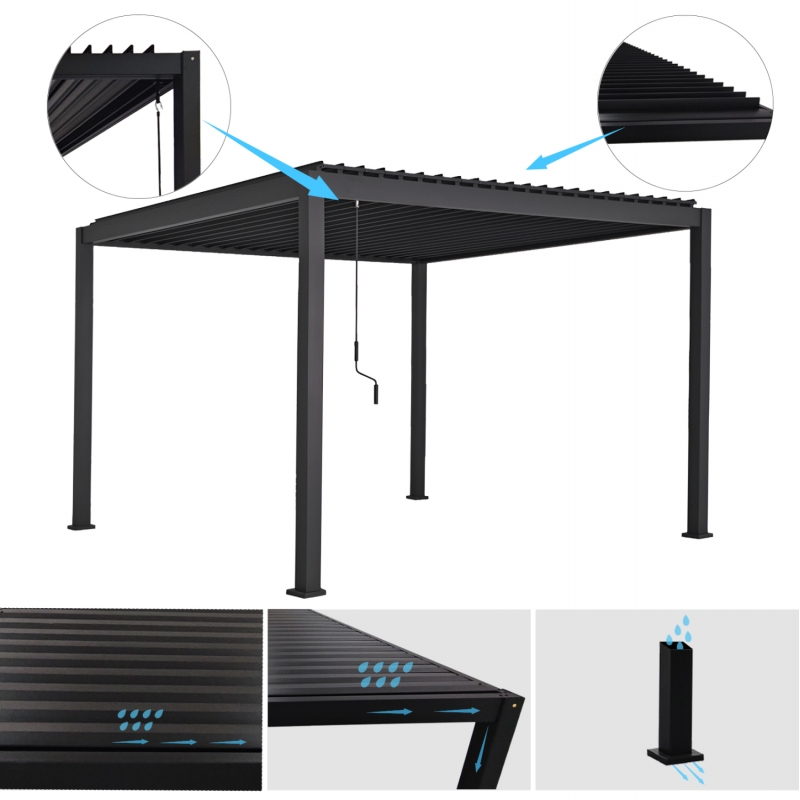 ΒΙΟΚΛΙΜΑΤΙΚΗ ΠΕΡΓΚΟΛΑ ΑΛΟΥΜΙΝΙΟΥ DOMECIL HM6611.01 ΜΕ ΜΕΤΑΛ. ΠΕΡΣΙΔΕΣ--300x300x240Υ ΒΙΟΚΛΙΜΑΤΙΚΗ ΠΕΡΓΚΟΛΑ ΑΛΟΥΜΙΝΙΟΥ DOMECIL HM6611.01 ΜΕ ΜΕΤΑΛ. ΠΕΡΣΙΔΕΣ--300x300x240Υ