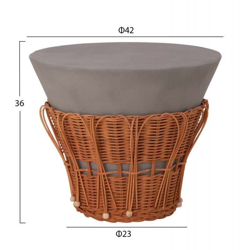 ΤΡΑΠΕΖΙ ΒΟΗΘΗΤΙΚΟ PERRAL HM18164.03S FIBER CEMENT ΓΚΡΙ-ΦΥΣΙΚΟ RATTAN--Φ42x36Υεκ ΤΡΑΠΕΖΙ ΒΟΗΘΗΤΙΚΟ PERRAL HM18164.03S FIBER CEMENT ΓΚΡΙ-ΦΥΣΙΚΟ RATTAN--Φ42x36Υεκ