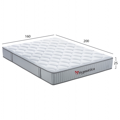 ΣΤΡΩΜΑ ΔΙΠΛΟ HYPNOTTICA HM748.06 POCKET SPRINGS--ΛΕΥΚΟ 160x200x25Υεκ.
