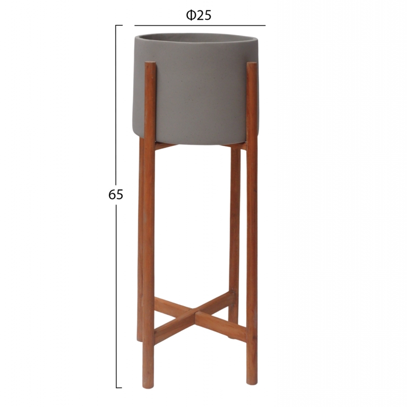 ΓΛΑΣΤΡΑ ΕΣΩΤ.ΧΩΡΟΥ RENTIL HM4684.03L FIBER CEMENT ΧΡΩΜΑ ΓΚΡΙ--ΒΑΣΗ TEAK Φ27x66Υ