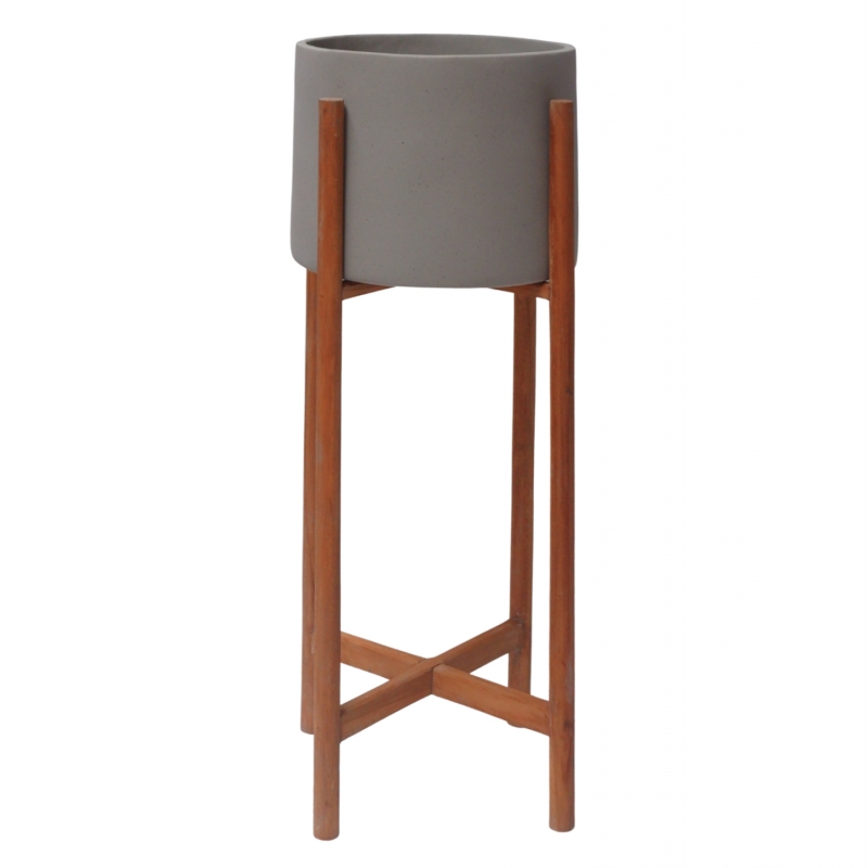 ΓΛΑΣΤΡΑ ΕΣΩΤ.ΧΩΡΟΥ RENTIL HM4684.03L FIBER CEMENT ΧΡΩΜΑ ΓΚΡΙ--ΒΑΣΗ TEAK Φ27x66Υ